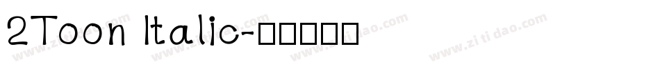 2Toon Italic字体转换